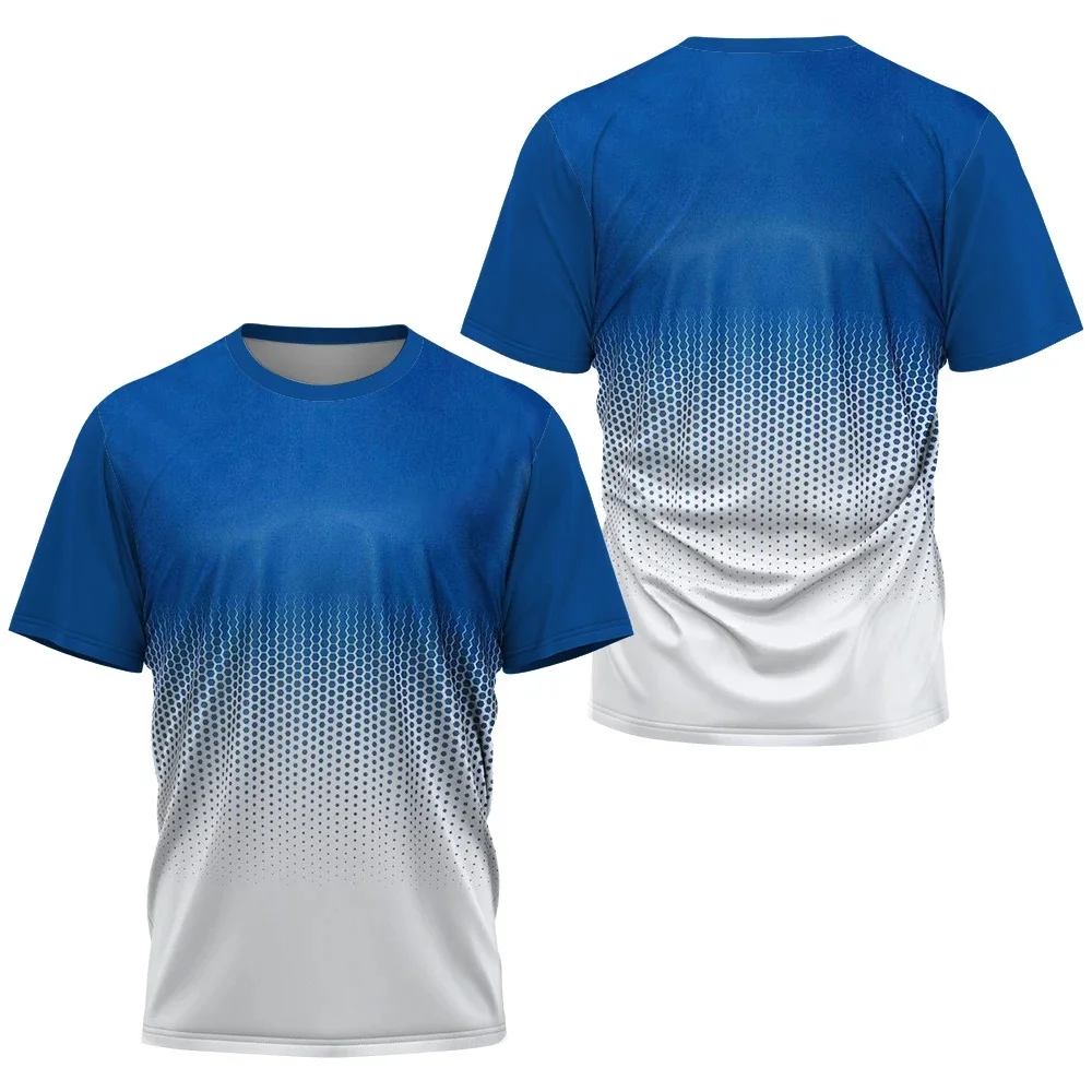Table Tennis Training China - T-shirt imprimé à rayures dégradées tendance